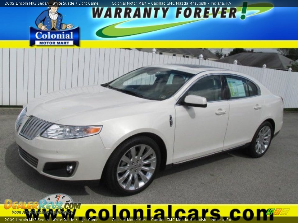2009 Lincoln MKS Sedan White Suede / Light Camel Photo #1