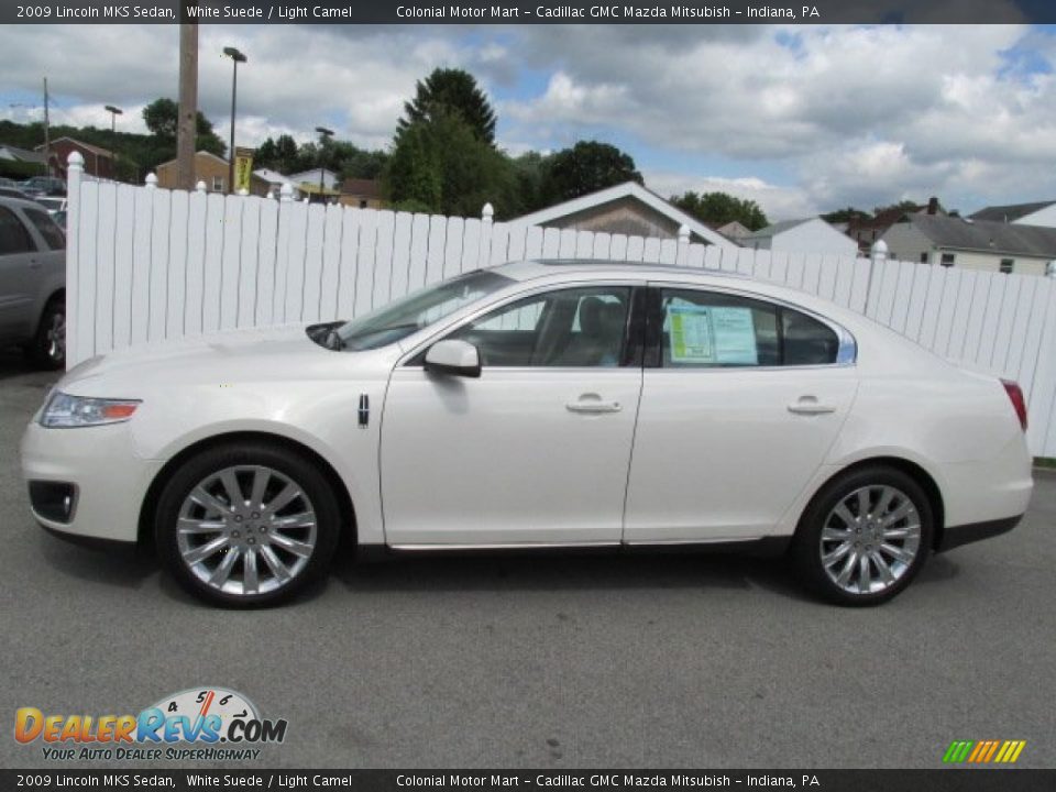 2009 Lincoln MKS Sedan White Suede / Light Camel Photo #2