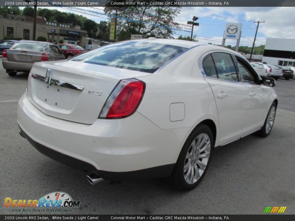 2009 Lincoln MKS Sedan White Suede / Light Camel Photo #6