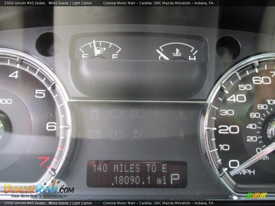 2009 Lincoln MKS Sedan White Suede / Light Camel Photo #20
