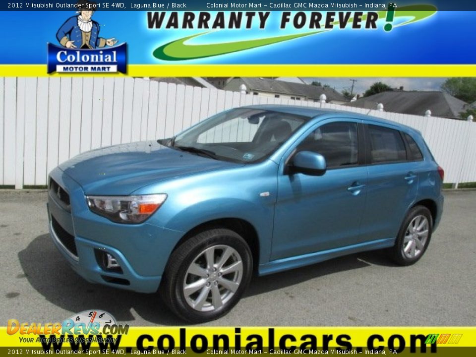 2012 Mitsubishi Outlander Sport SE 4WD Laguna Blue / Black Photo #1