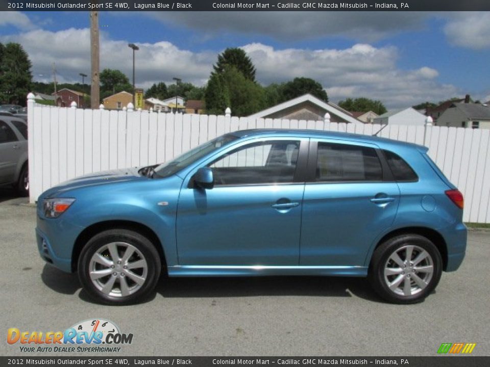 2012 Mitsubishi Outlander Sport SE 4WD Laguna Blue / Black Photo #2