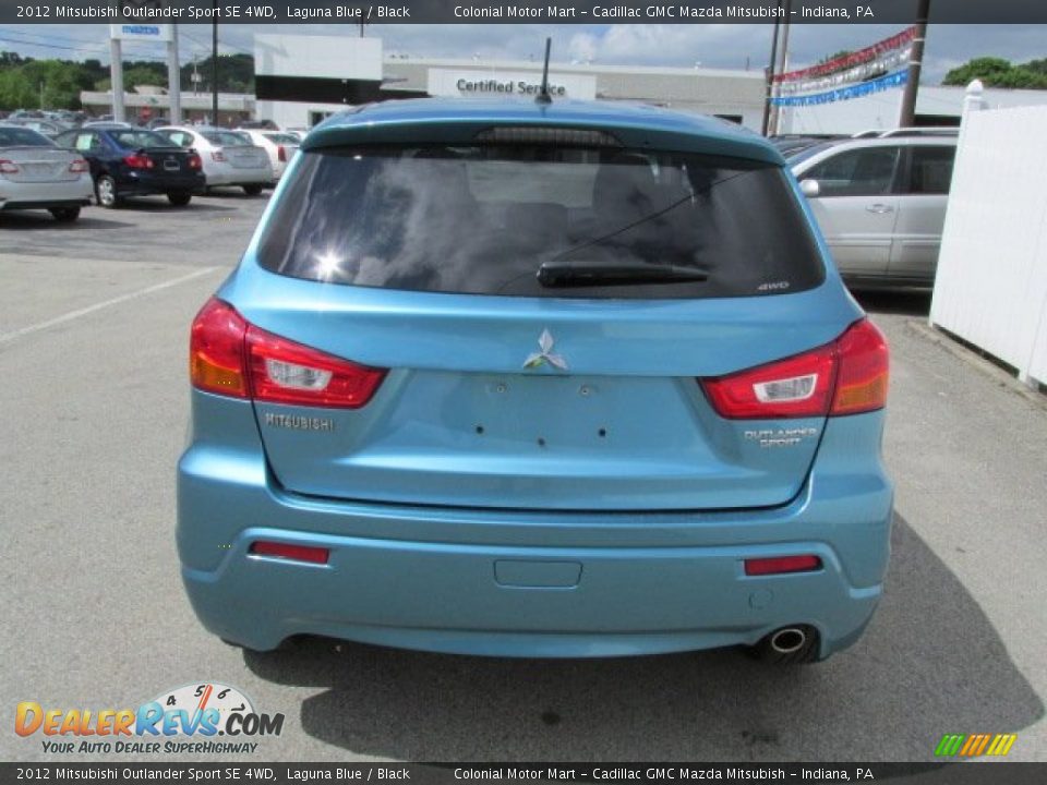 2012 Mitsubishi Outlander Sport SE 4WD Laguna Blue / Black Photo #7