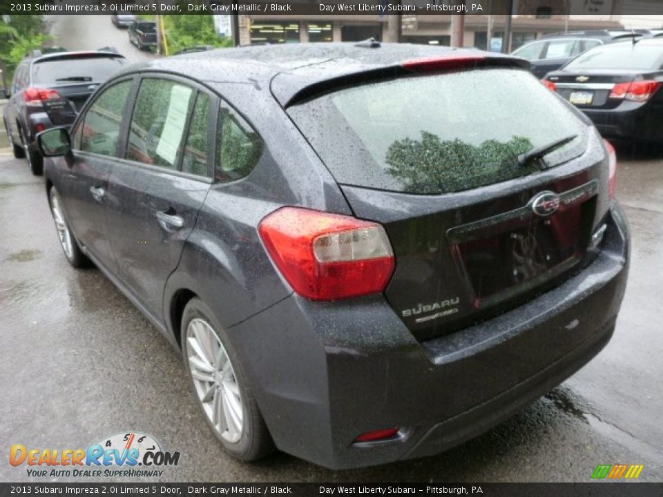 2013 Subaru Impreza 2.0i Limited 5 Door Dark Gray Metallic / Black Photo #2