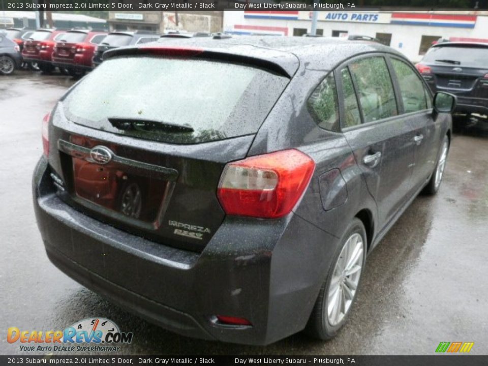 2013 Subaru Impreza 2.0i Limited 5 Door Dark Gray Metallic / Black Photo #4