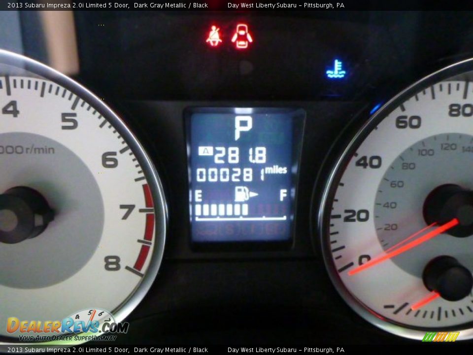 2013 Subaru Impreza 2.0i Limited 5 Door Dark Gray Metallic / Black Photo #20