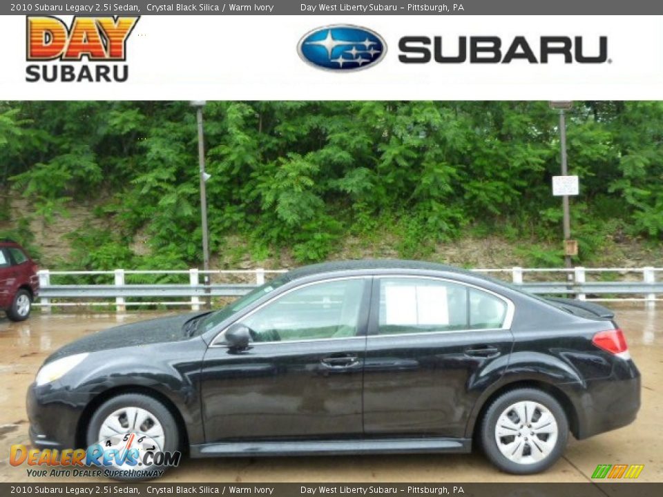 2010 Subaru Legacy 2.5i Sedan Crystal Black Silica / Warm Ivory Photo #1
