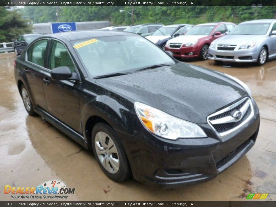 2010 Subaru Legacy 2.5i Sedan Crystal Black Silica / Warm Ivory Photo #6
