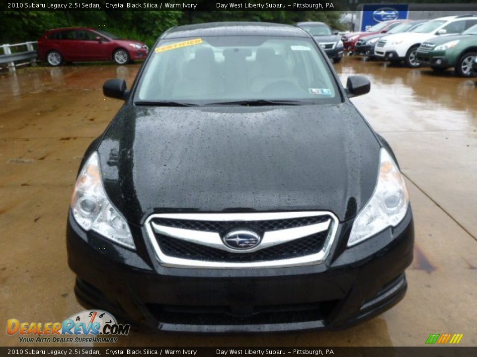 2010 Subaru Legacy 2.5i Sedan Crystal Black Silica / Warm Ivory Photo #7