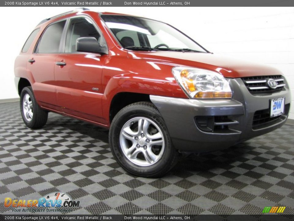 2008 Kia Sportage LX V6 4x4 Volcanic Red Metallic / Black Photo #1