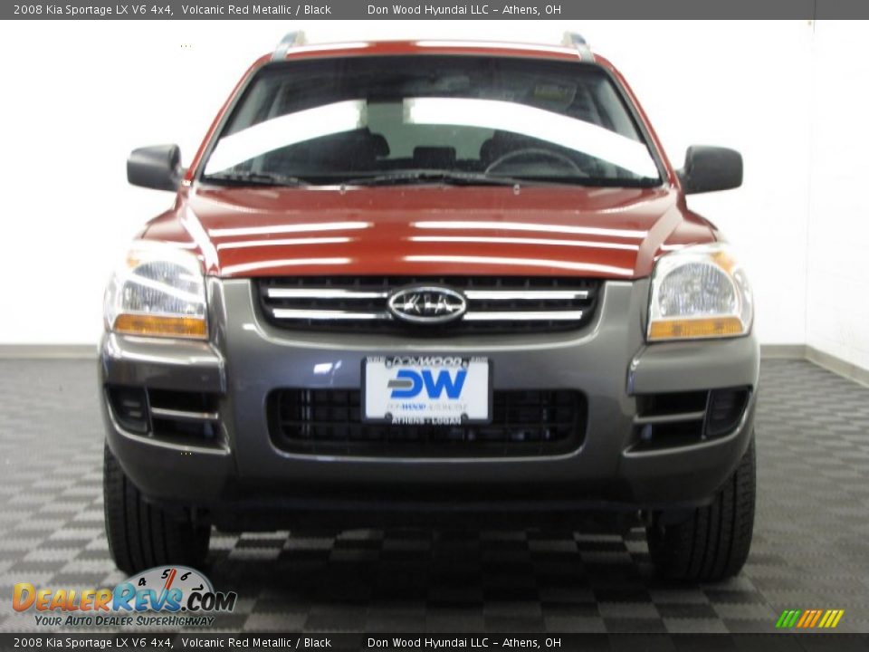 2008 Kia Sportage LX V6 4x4 Volcanic Red Metallic / Black Photo #2