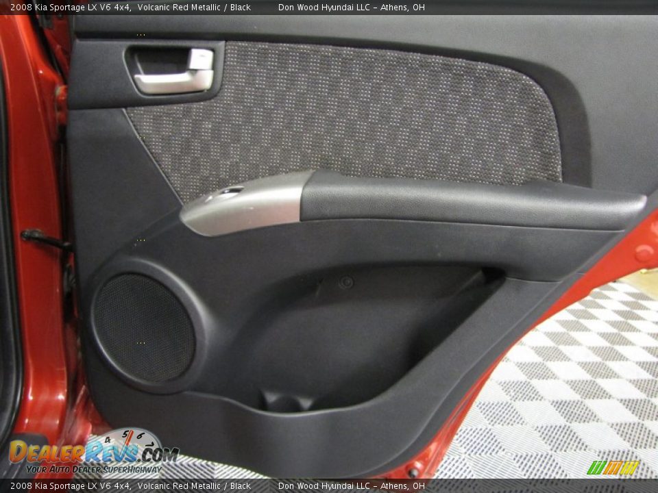 2008 Kia Sportage LX V6 4x4 Volcanic Red Metallic / Black Photo #13