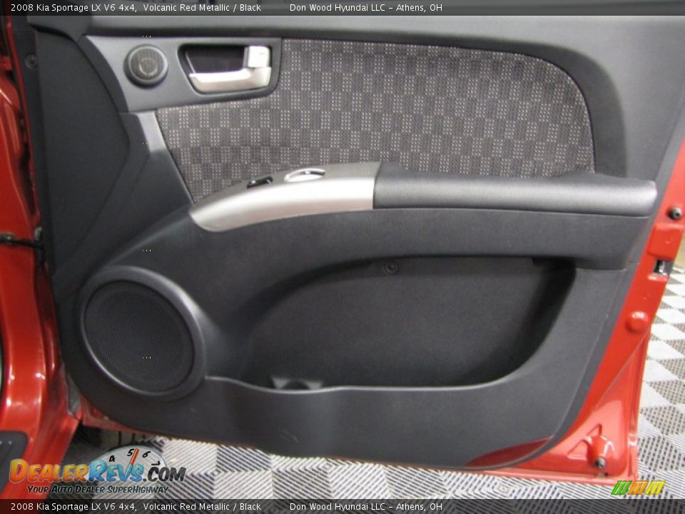 2008 Kia Sportage LX V6 4x4 Volcanic Red Metallic / Black Photo #14