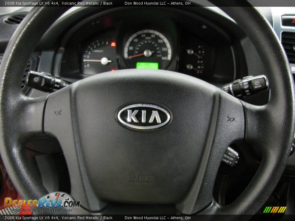 2008 Kia Sportage LX V6 4x4 Volcanic Red Metallic / Black Photo #15