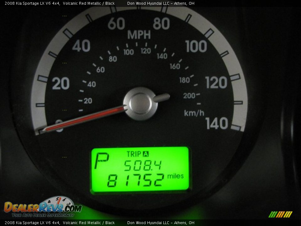 2008 Kia Sportage LX V6 4x4 Volcanic Red Metallic / Black Photo #19