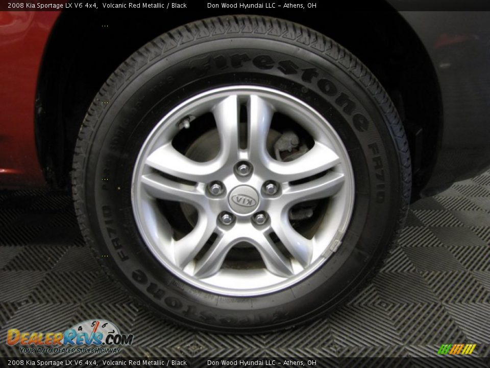 2008 Kia Sportage LX V6 4x4 Volcanic Red Metallic / Black Photo #22