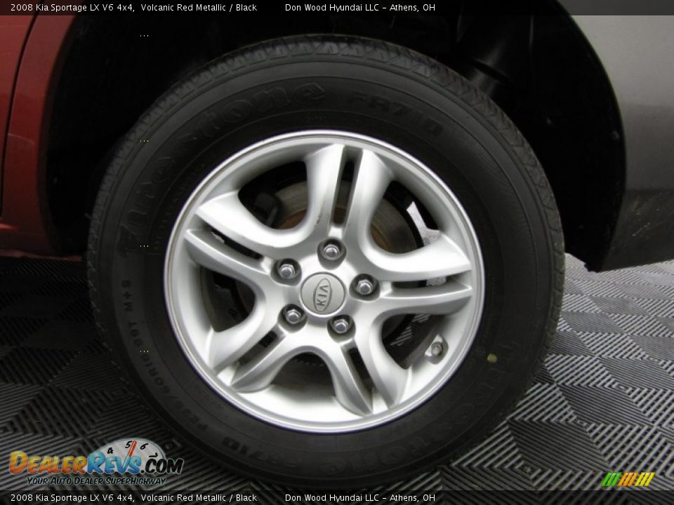 2008 Kia Sportage LX V6 4x4 Volcanic Red Metallic / Black Photo #23