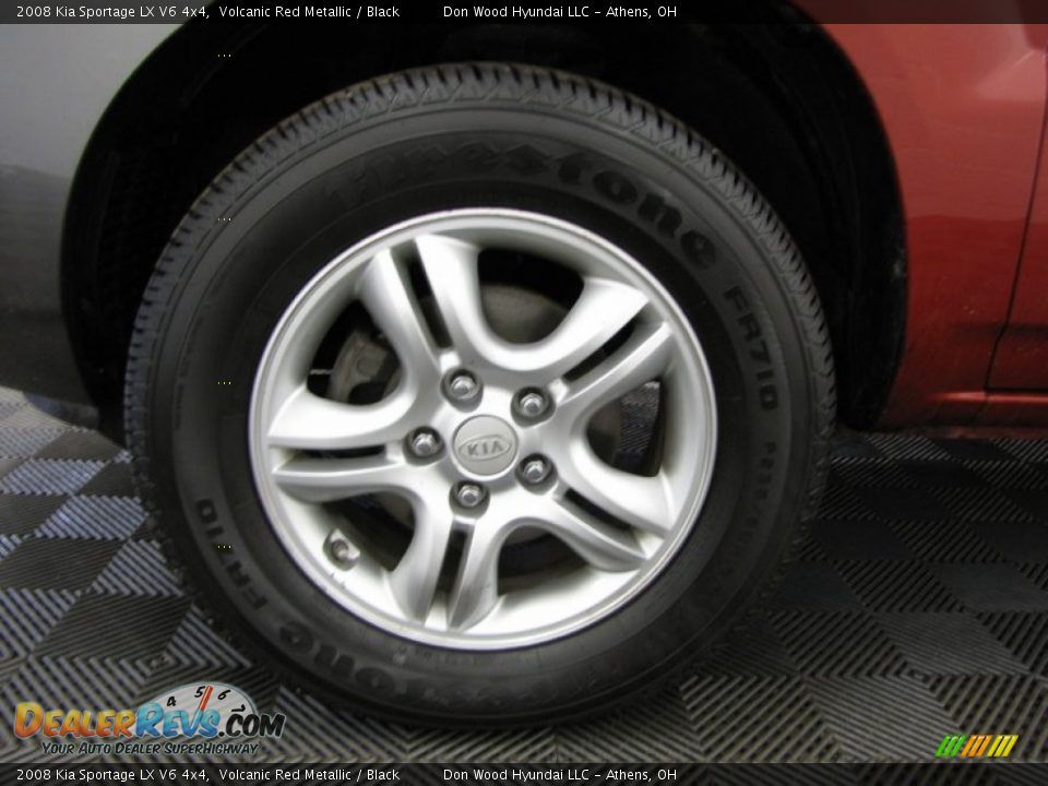 2008 Kia Sportage LX V6 4x4 Volcanic Red Metallic / Black Photo #24