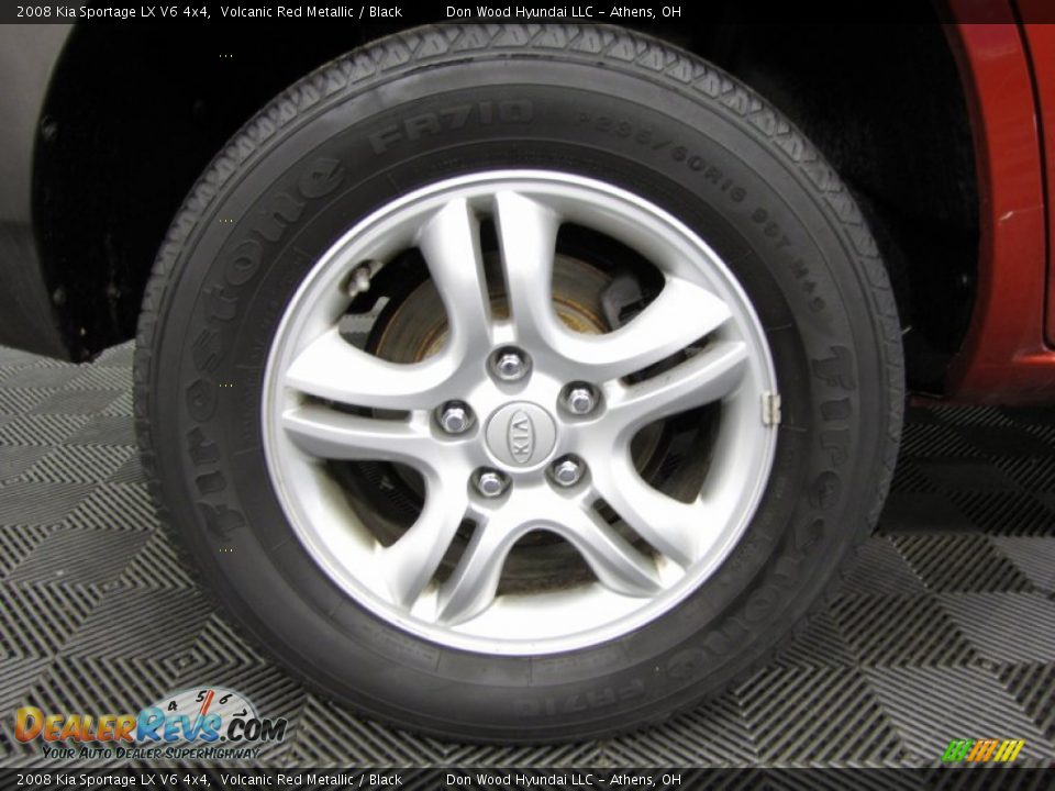 2008 Kia Sportage LX V6 4x4 Volcanic Red Metallic / Black Photo #25