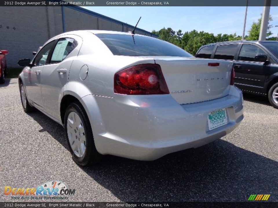 2012 Dodge Avenger SE Bright Silver Metallic / Black Photo #4