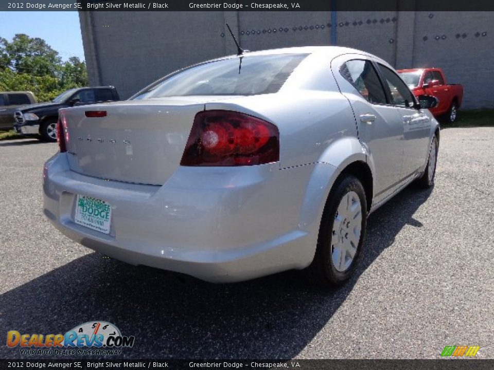 2012 Dodge Avenger SE Bright Silver Metallic / Black Photo #6