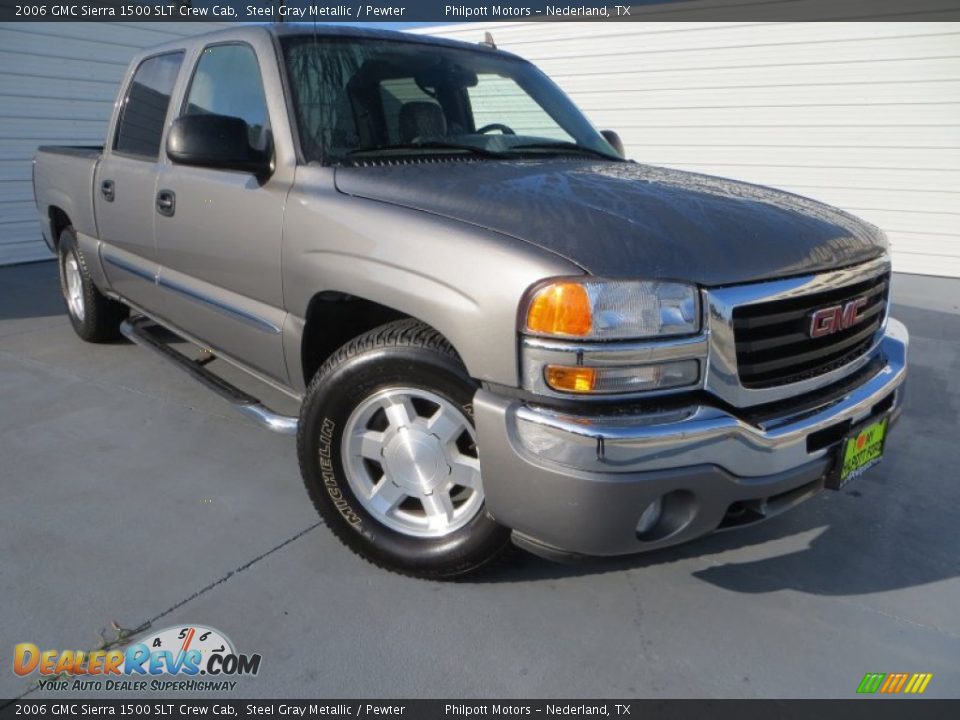 2006 GMC Sierra 1500 SLT Crew Cab Steel Gray Metallic / Pewter Photo #1