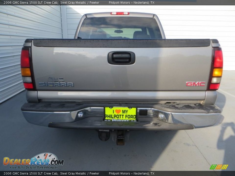 2006 GMC Sierra 1500 SLT Crew Cab Steel Gray Metallic / Pewter Photo #5