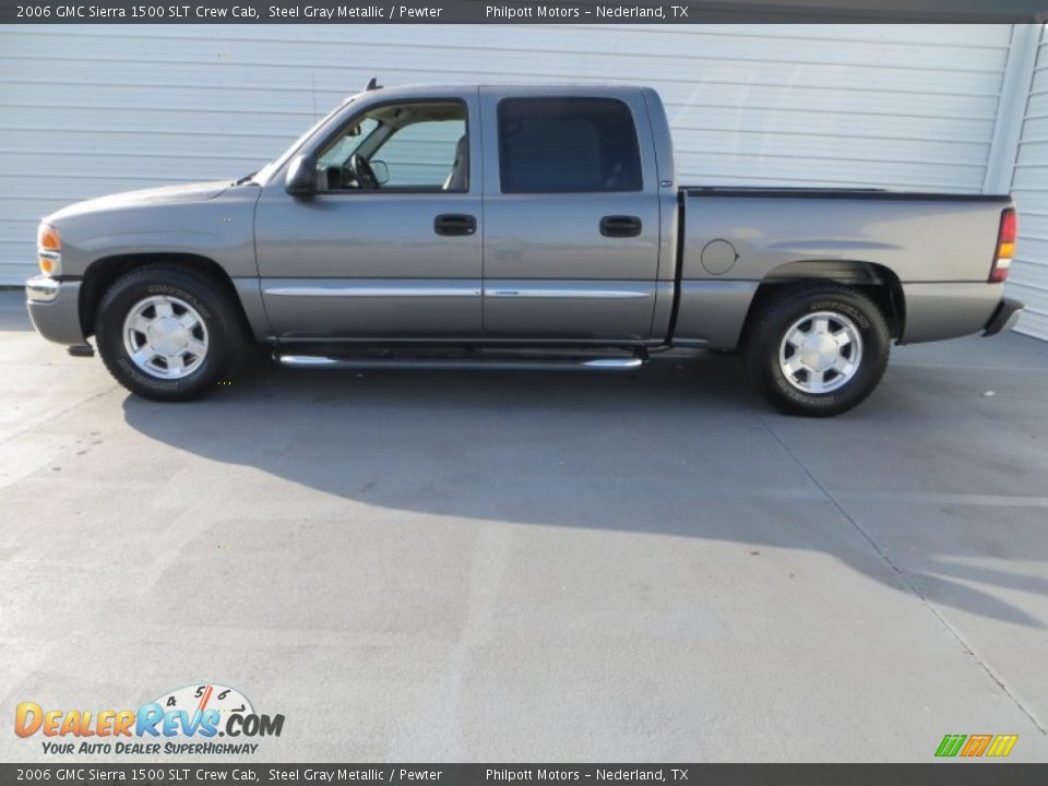 2006 GMC Sierra 1500 SLT Crew Cab Steel Gray Metallic / Pewter Photo #6