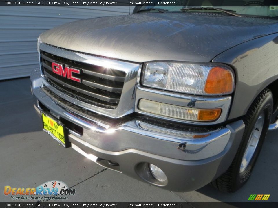2006 GMC Sierra 1500 SLT Crew Cab Steel Gray Metallic / Pewter Photo #10