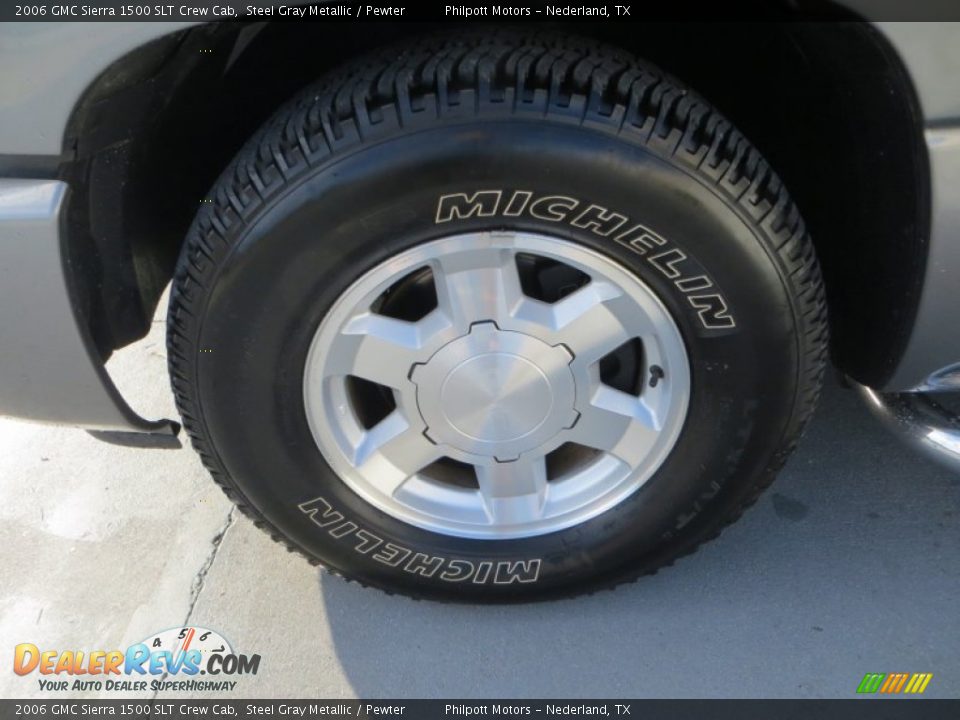 2006 GMC Sierra 1500 SLT Crew Cab Steel Gray Metallic / Pewter Photo #11