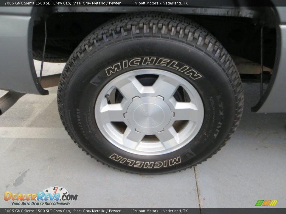 2006 GMC Sierra 1500 SLT Crew Cab Steel Gray Metallic / Pewter Photo #13