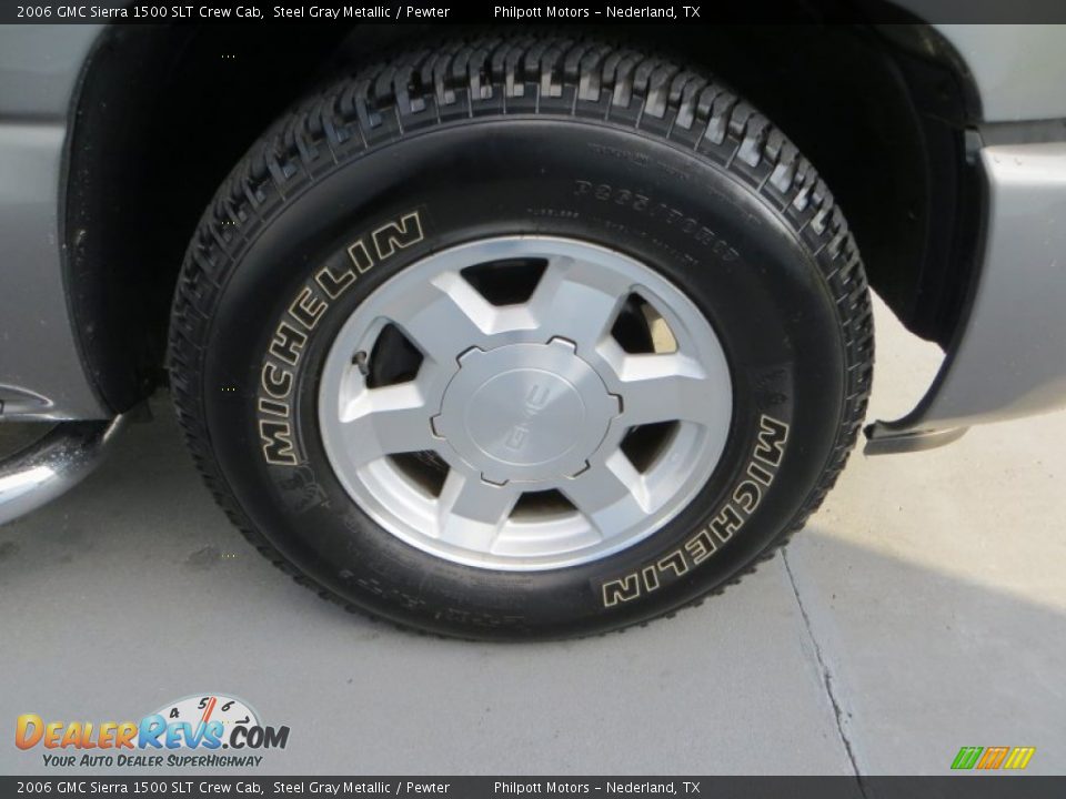 2006 GMC Sierra 1500 SLT Crew Cab Steel Gray Metallic / Pewter Photo #14