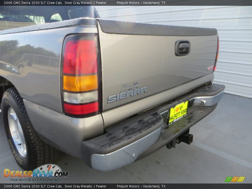2006 GMC Sierra 1500 SLT Crew Cab Steel Gray Metallic / Pewter Photo #21