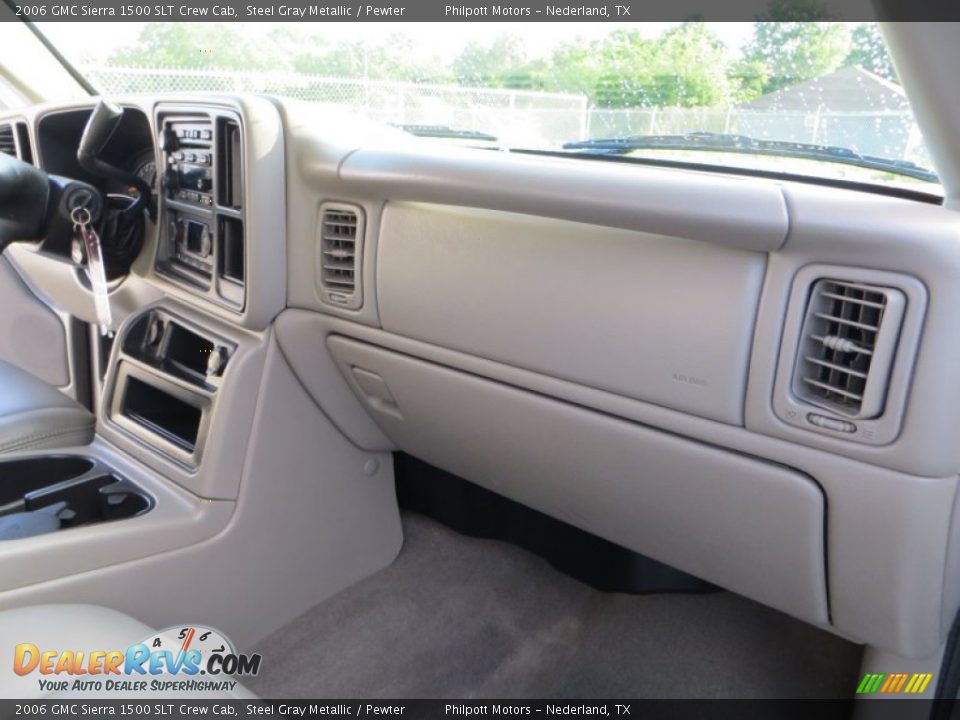 2006 GMC Sierra 1500 SLT Crew Cab Steel Gray Metallic / Pewter Photo #25