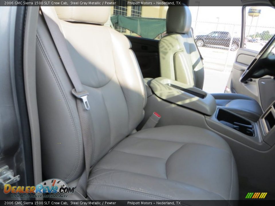 2006 GMC Sierra 1500 SLT Crew Cab Steel Gray Metallic / Pewter Photo #26