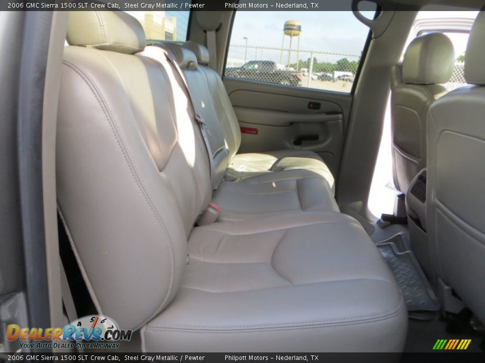2006 GMC Sierra 1500 SLT Crew Cab Steel Gray Metallic / Pewter Photo #28