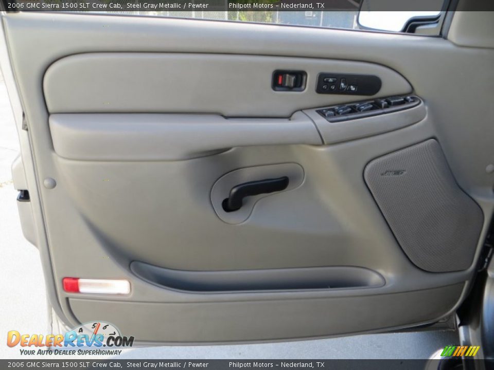 2006 GMC Sierra 1500 SLT Crew Cab Steel Gray Metallic / Pewter Photo #32
