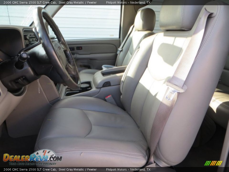 2006 GMC Sierra 1500 SLT Crew Cab Steel Gray Metallic / Pewter Photo #34
