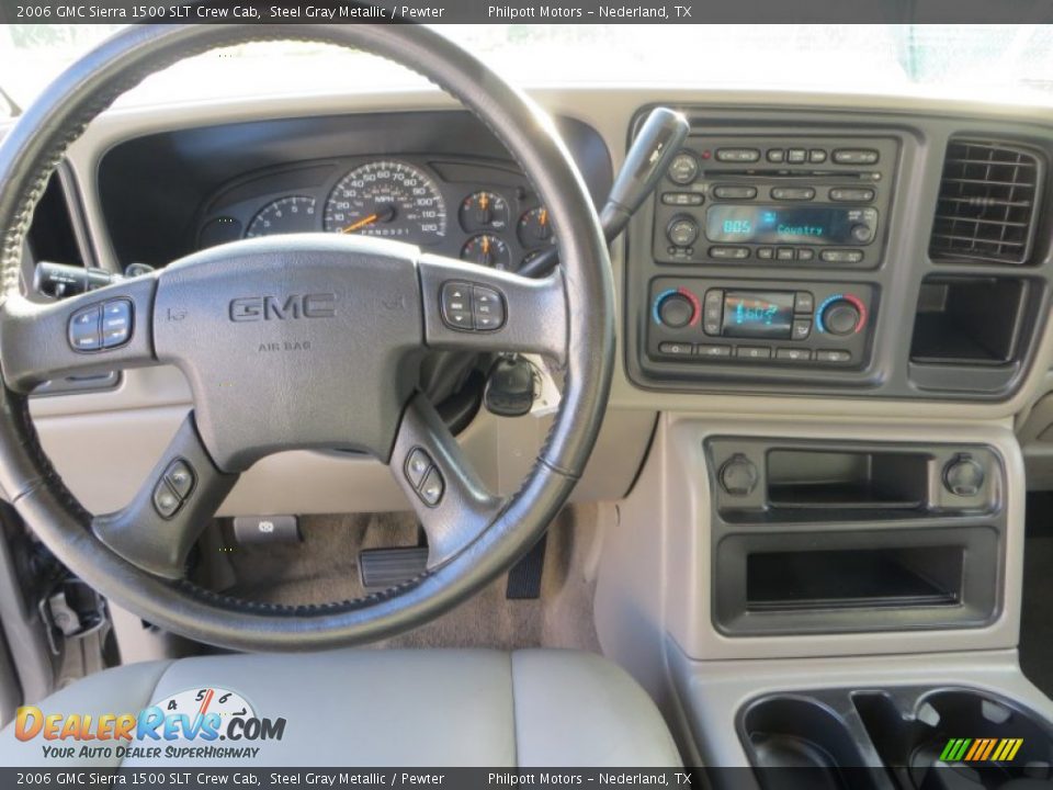 2006 GMC Sierra 1500 SLT Crew Cab Steel Gray Metallic / Pewter Photo #36