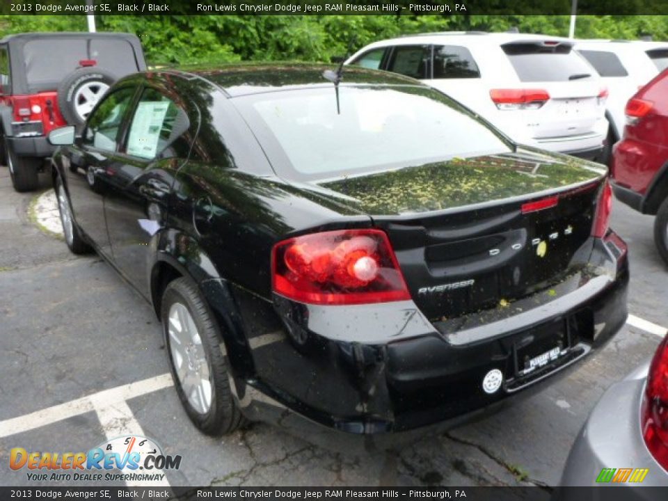 2013 Dodge Avenger SE Black / Black Photo #2