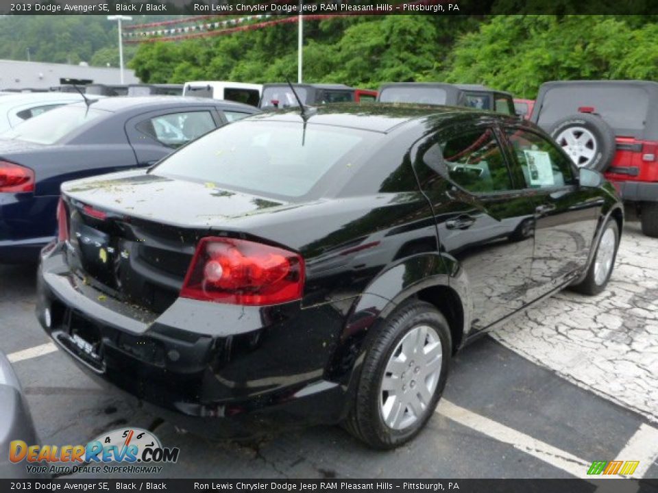 2013 Dodge Avenger SE Black / Black Photo #3