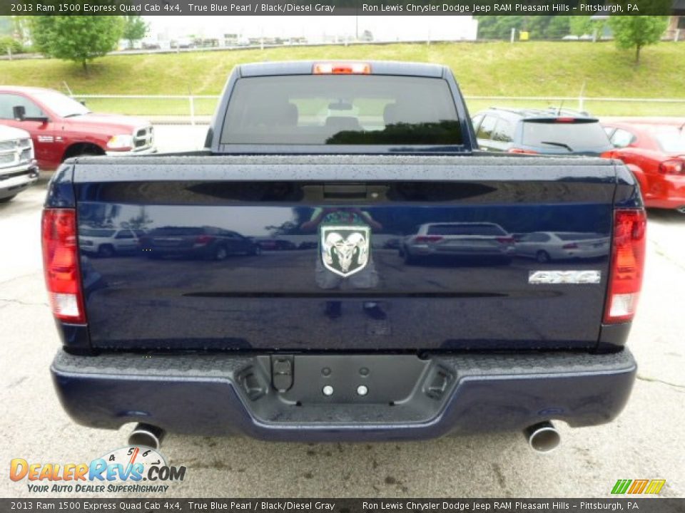 2013 Ram 1500 Express Quad Cab 4x4 True Blue Pearl / Black/Diesel Gray Photo #4