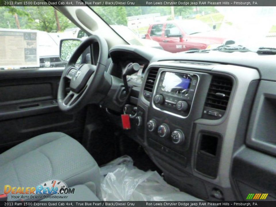 2013 Ram 1500 Express Quad Cab 4x4 True Blue Pearl / Black/Diesel Gray Photo #7