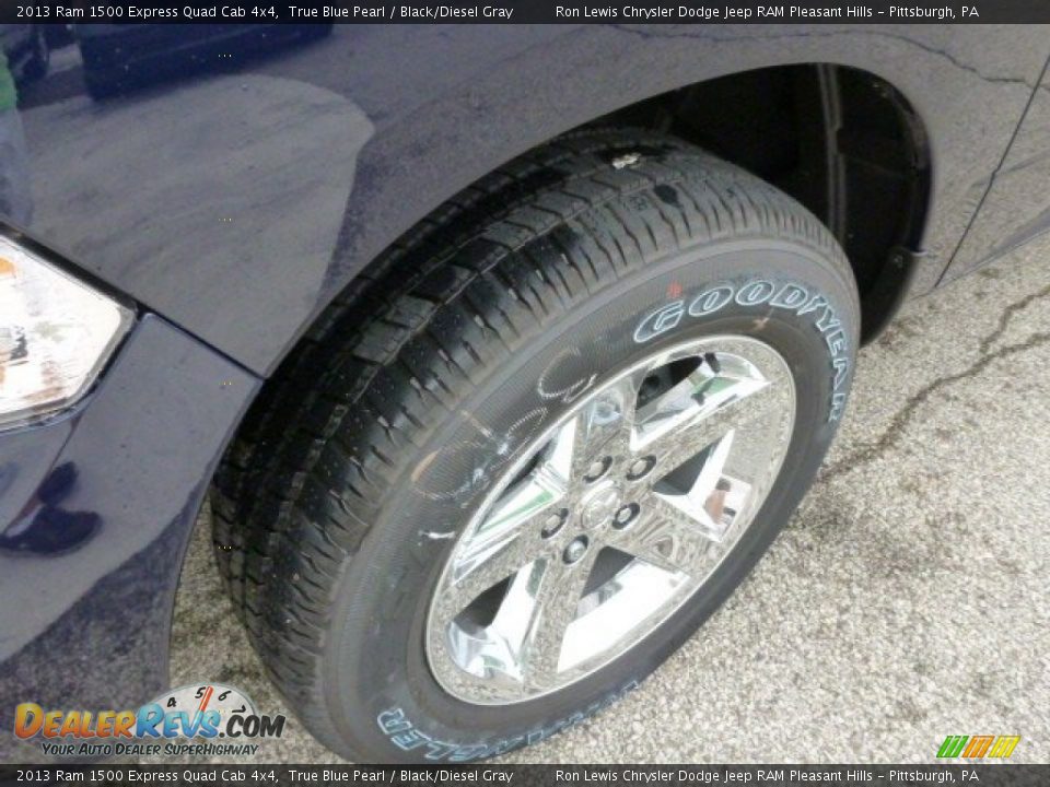 2013 Ram 1500 Express Quad Cab 4x4 True Blue Pearl / Black/Diesel Gray Photo #11
