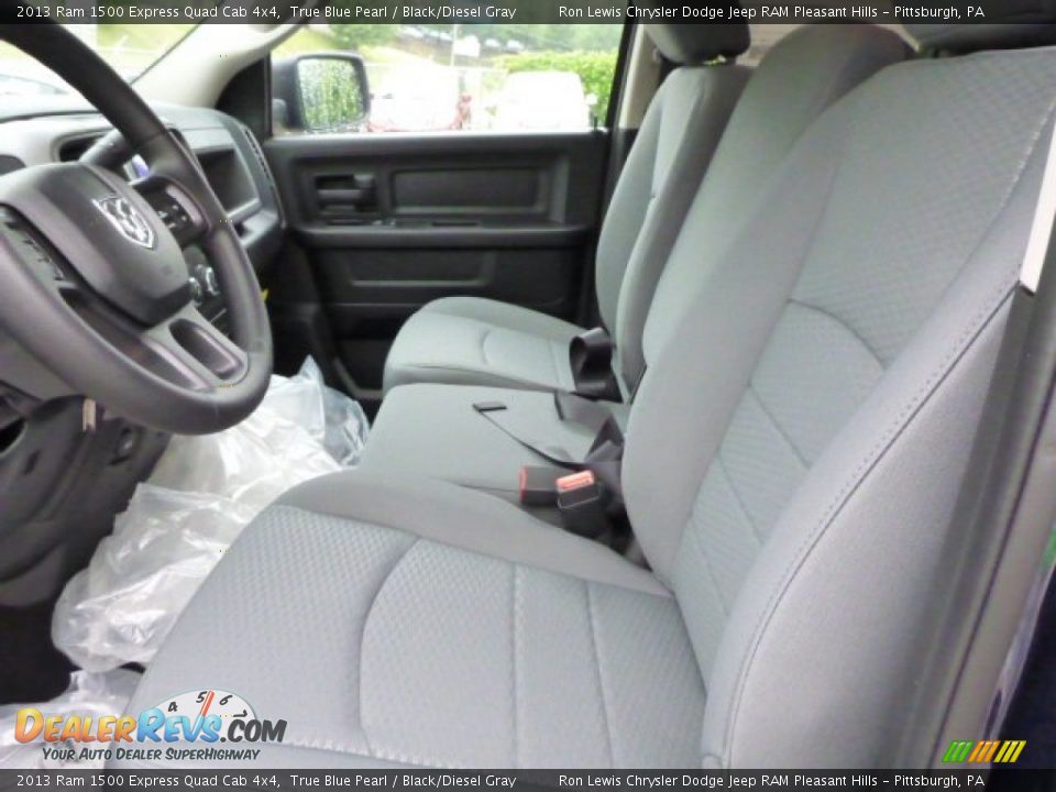 2013 Ram 1500 Express Quad Cab 4x4 True Blue Pearl / Black/Diesel Gray Photo #12