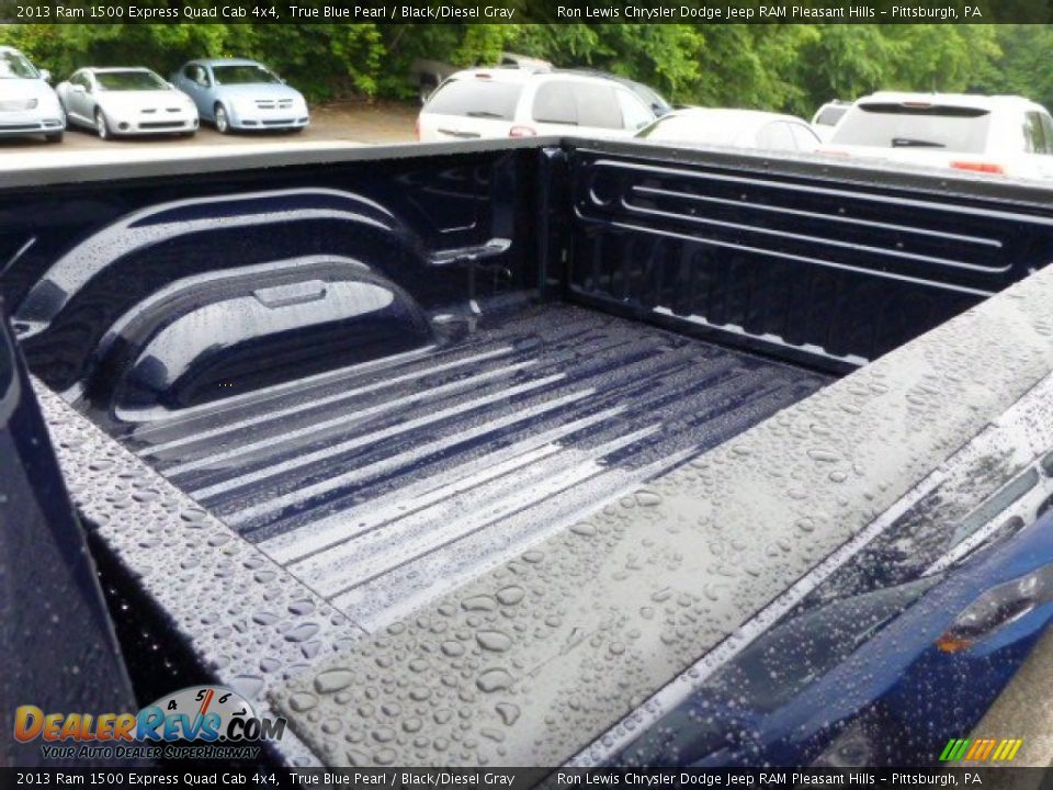 2013 Ram 1500 Express Quad Cab 4x4 True Blue Pearl / Black/Diesel Gray Photo #14