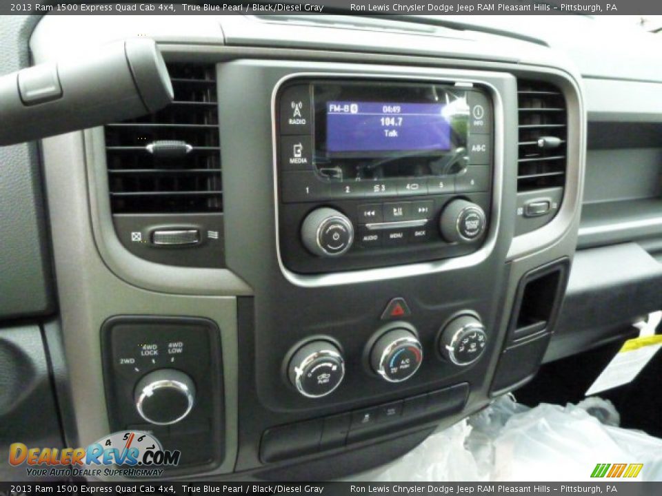 2013 Ram 1500 Express Quad Cab 4x4 True Blue Pearl / Black/Diesel Gray Photo #19