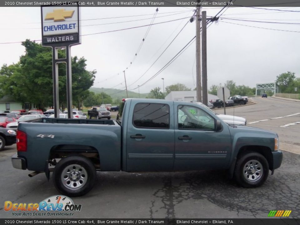 2010 Chevrolet Silverado 1500 LS Crew Cab 4x4 Blue Granite Metallic / Dark Titanium Photo #1