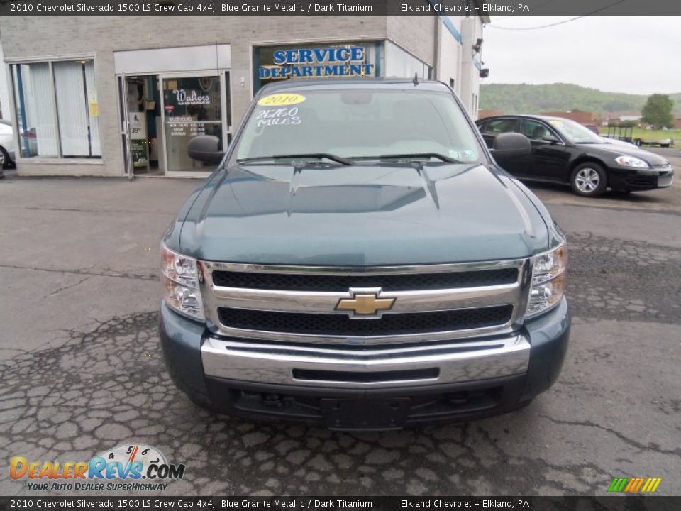 2010 Chevrolet Silverado 1500 LS Crew Cab 4x4 Blue Granite Metallic / Dark Titanium Photo #3