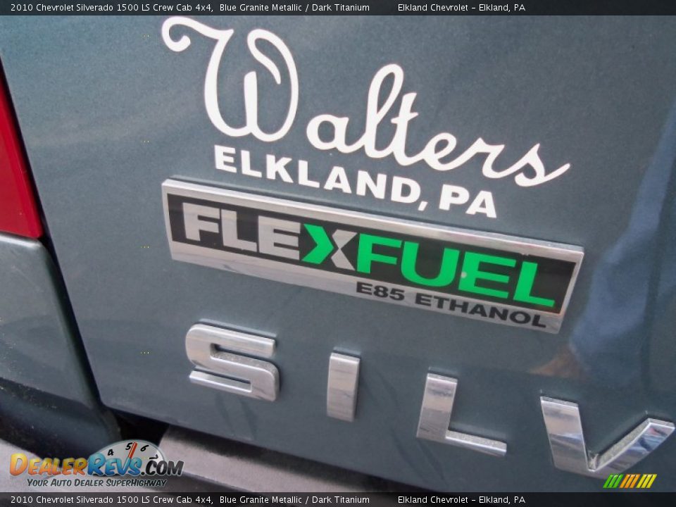 2010 Chevrolet Silverado 1500 LS Crew Cab 4x4 Blue Granite Metallic / Dark Titanium Photo #10